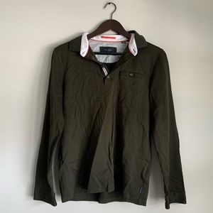 Ted Baker Green Quarter Button Up Shirt 3 Small